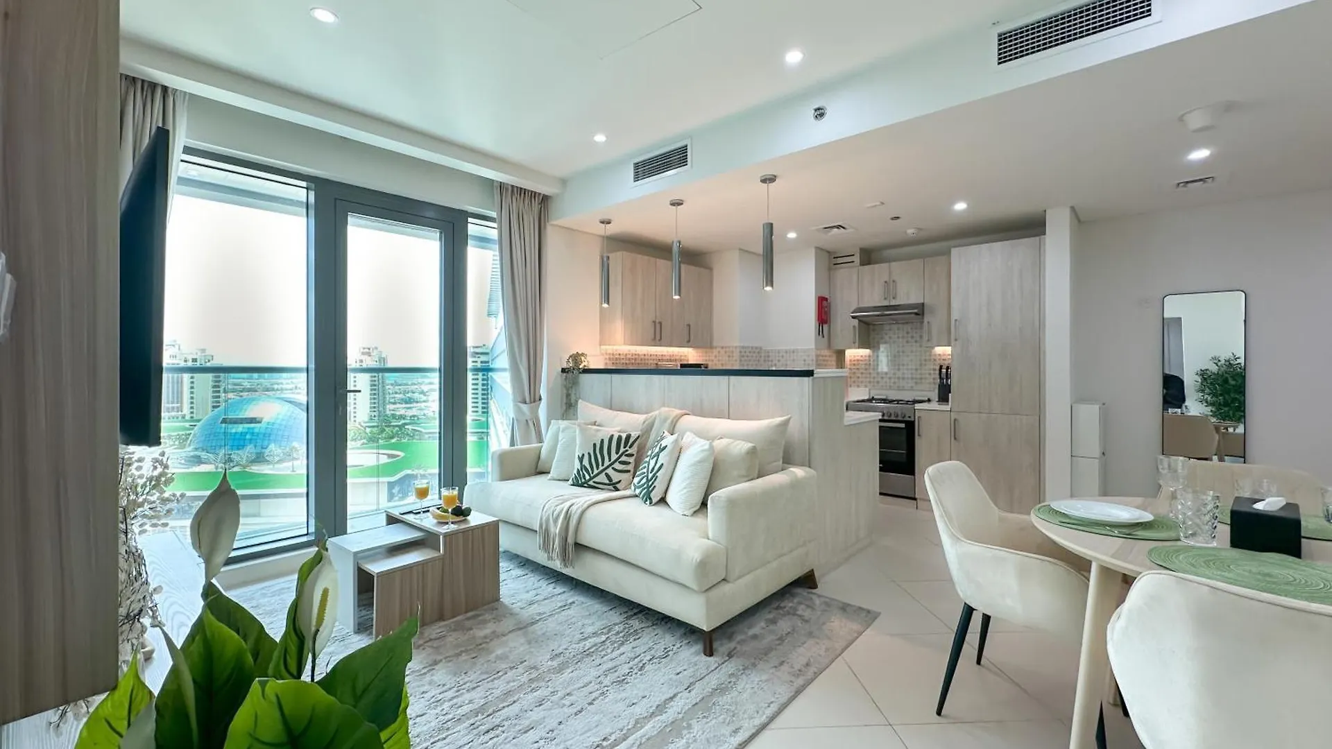 Lägenhet Luxe Lagoon Suites Palm Beach Private Access With Infinity Pool & Bar Dubai Förenade Arabemiraten
